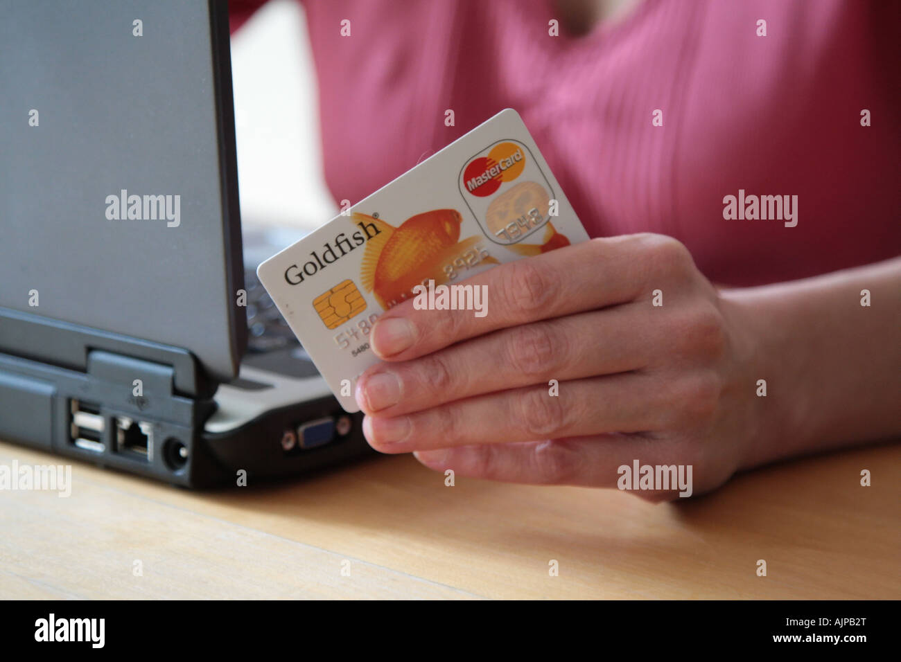 Online-Kreditkartenzahlung Stockfoto