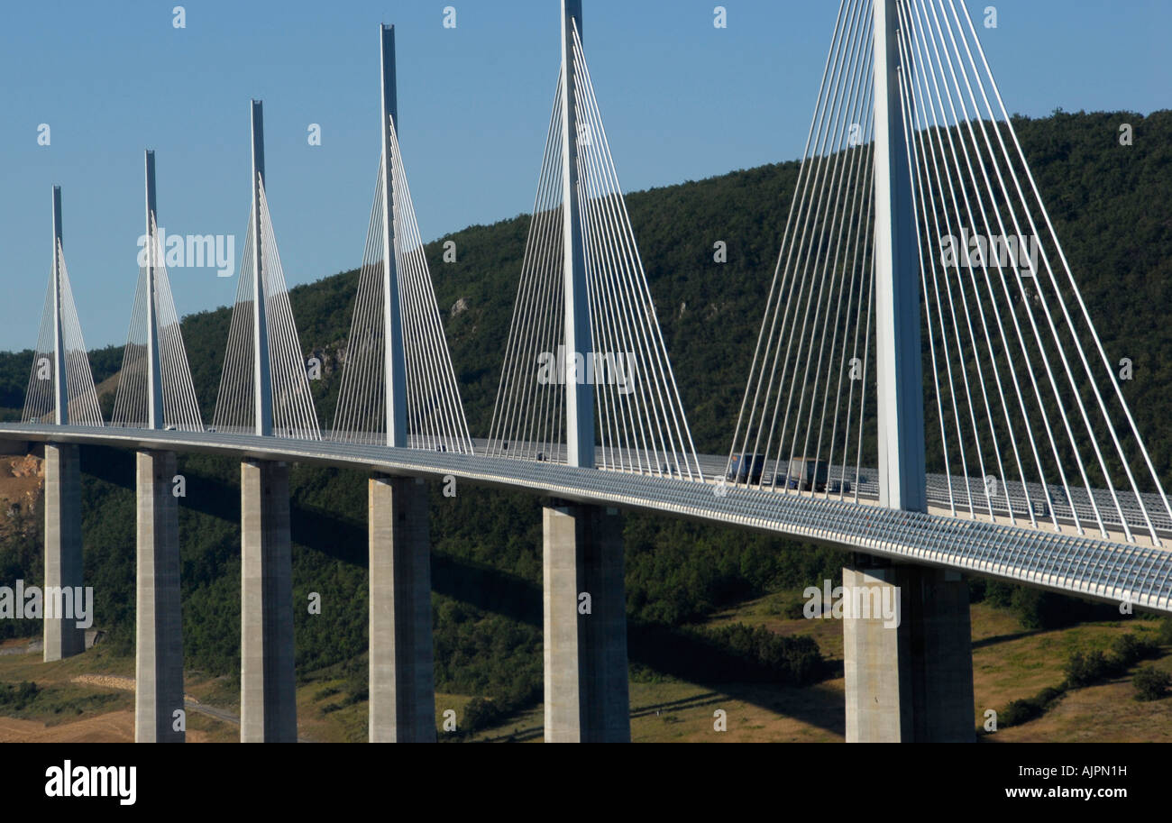Viadukt von Millau Aveyron-Languedoc-Frankreich Stockfoto