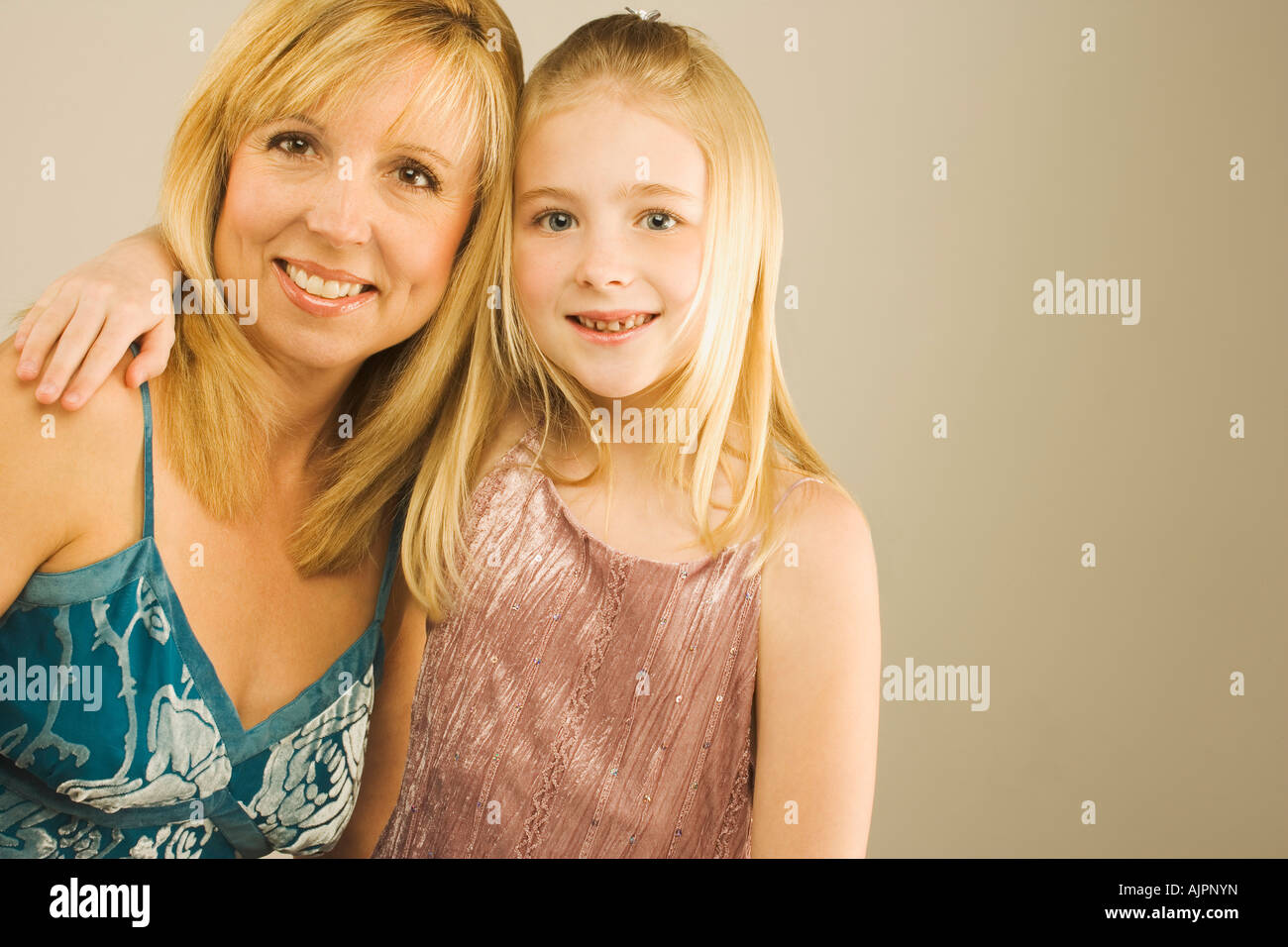 Porträt einer Mutter und Tochter Stockfoto