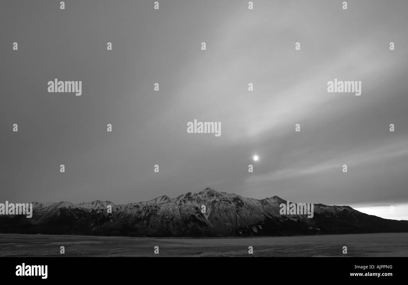 Turnagain Arm Sonnenuntergang Stockfoto