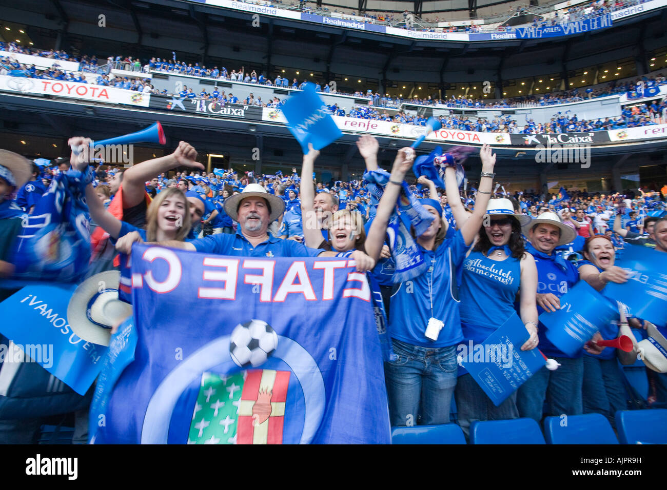 Getafe CF-fans Stockfoto