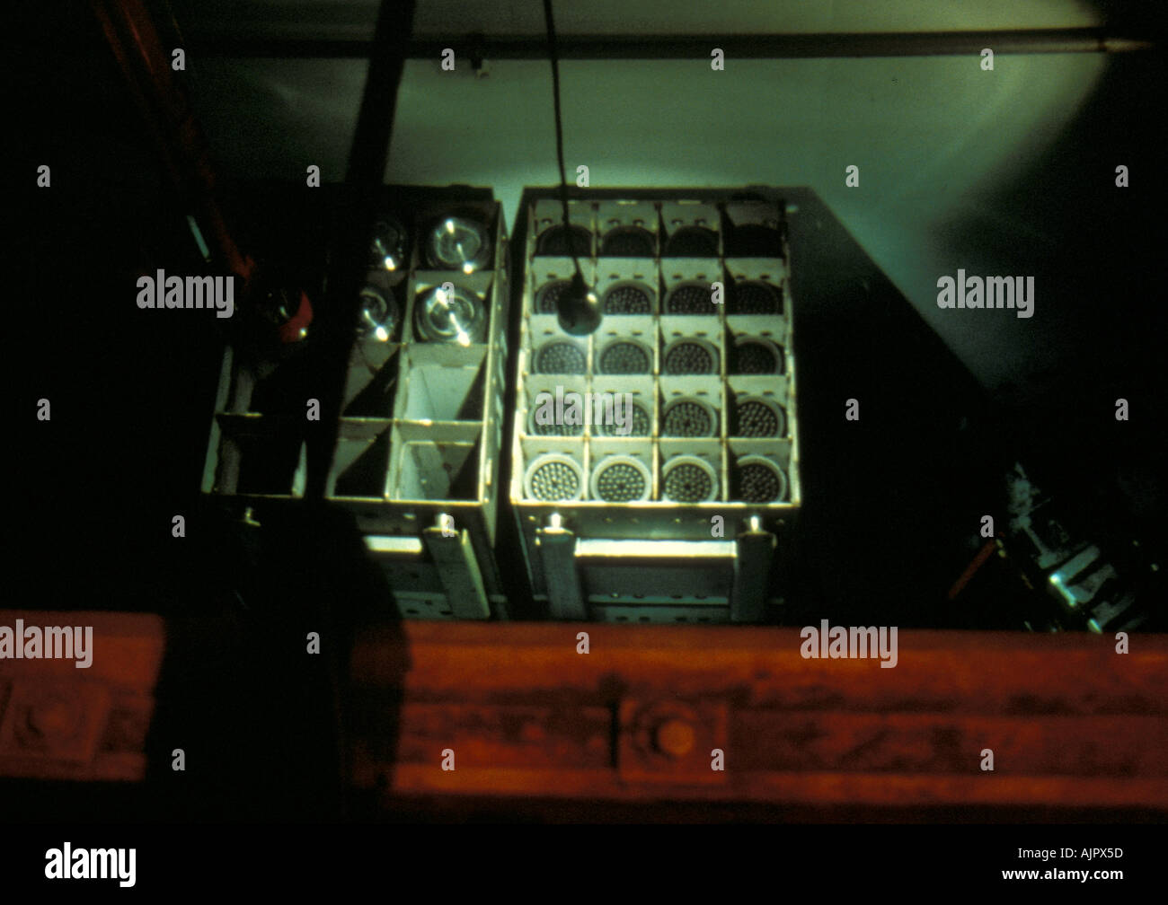 Brennstäbe im Kühlbecken in Hinkley Point Nuclear Power Station Somerset England verbrachte Stockfoto