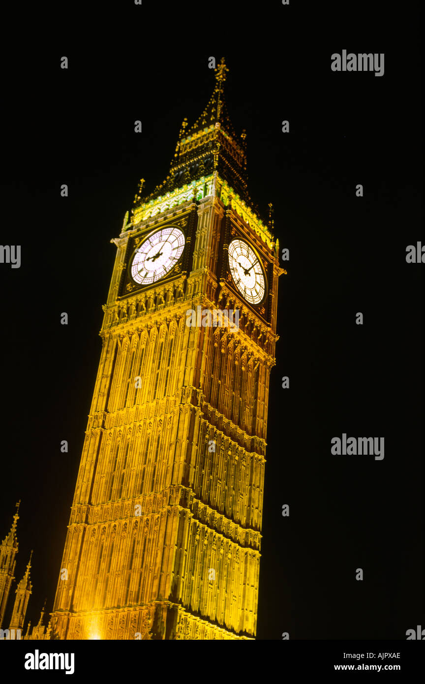 GB London Big Ben Houses of Parliament Dämmerung Stockfoto