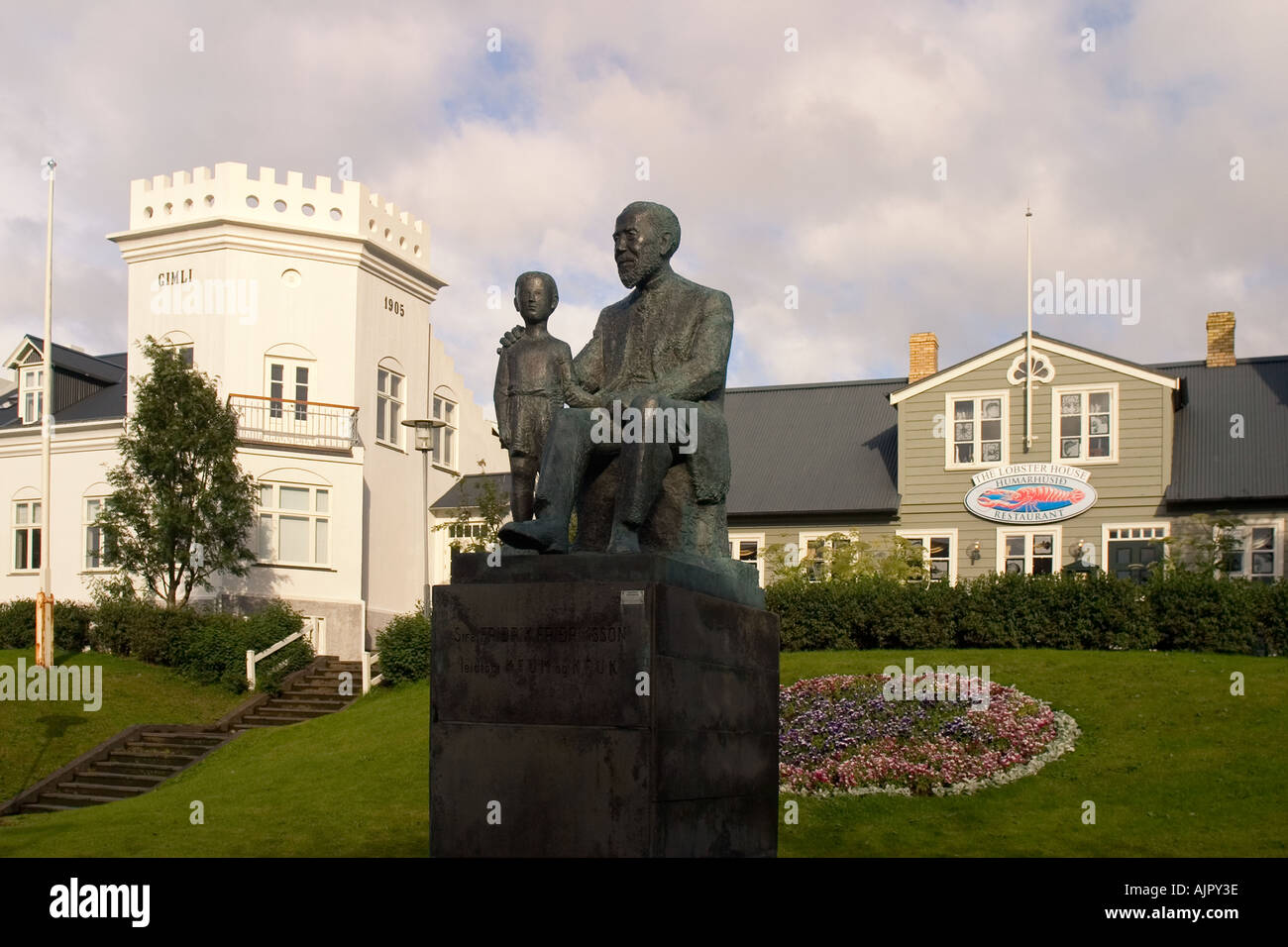 Island-Reykjavik-Skulptur Stockfoto