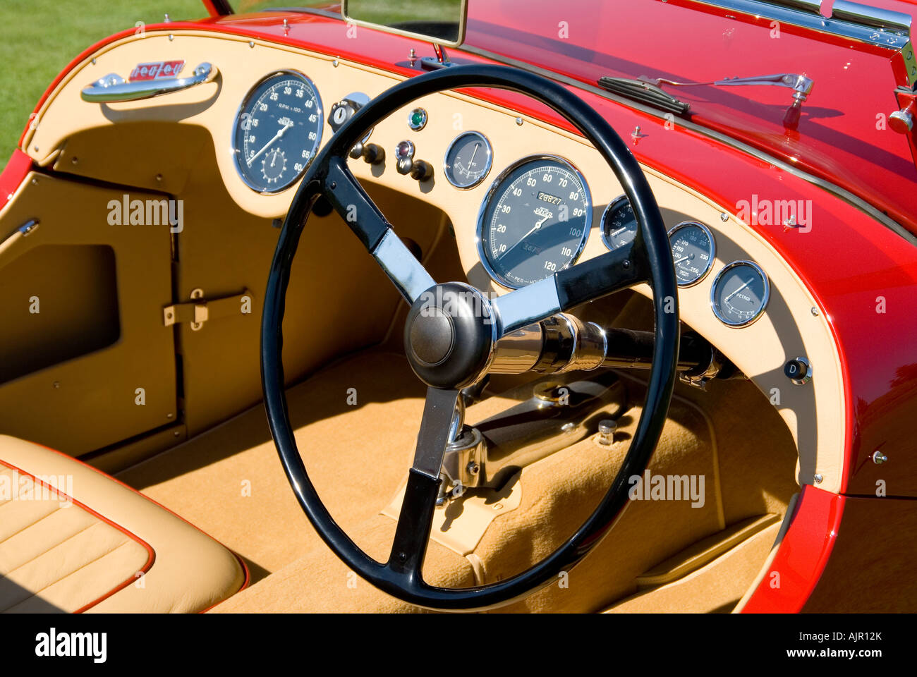 Healey Silverstone Interieur Stockfoto
