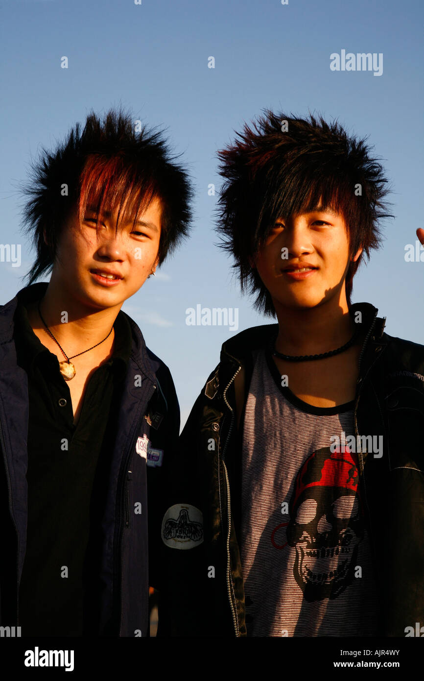 Zwei chinesische Jugendliche Peking China Stockfoto