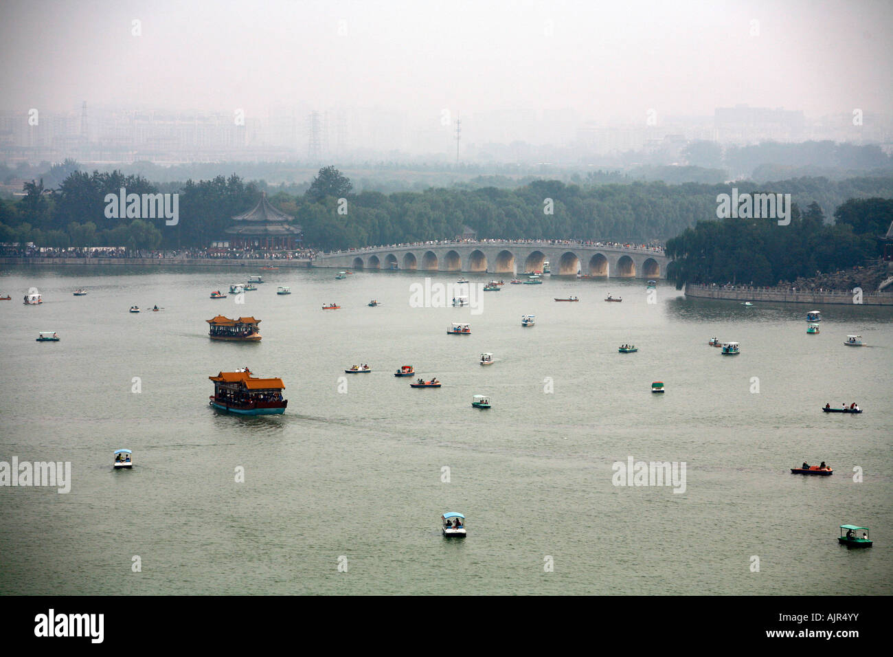 Kunming-See im Summer Palace Park Peking China Stockfoto