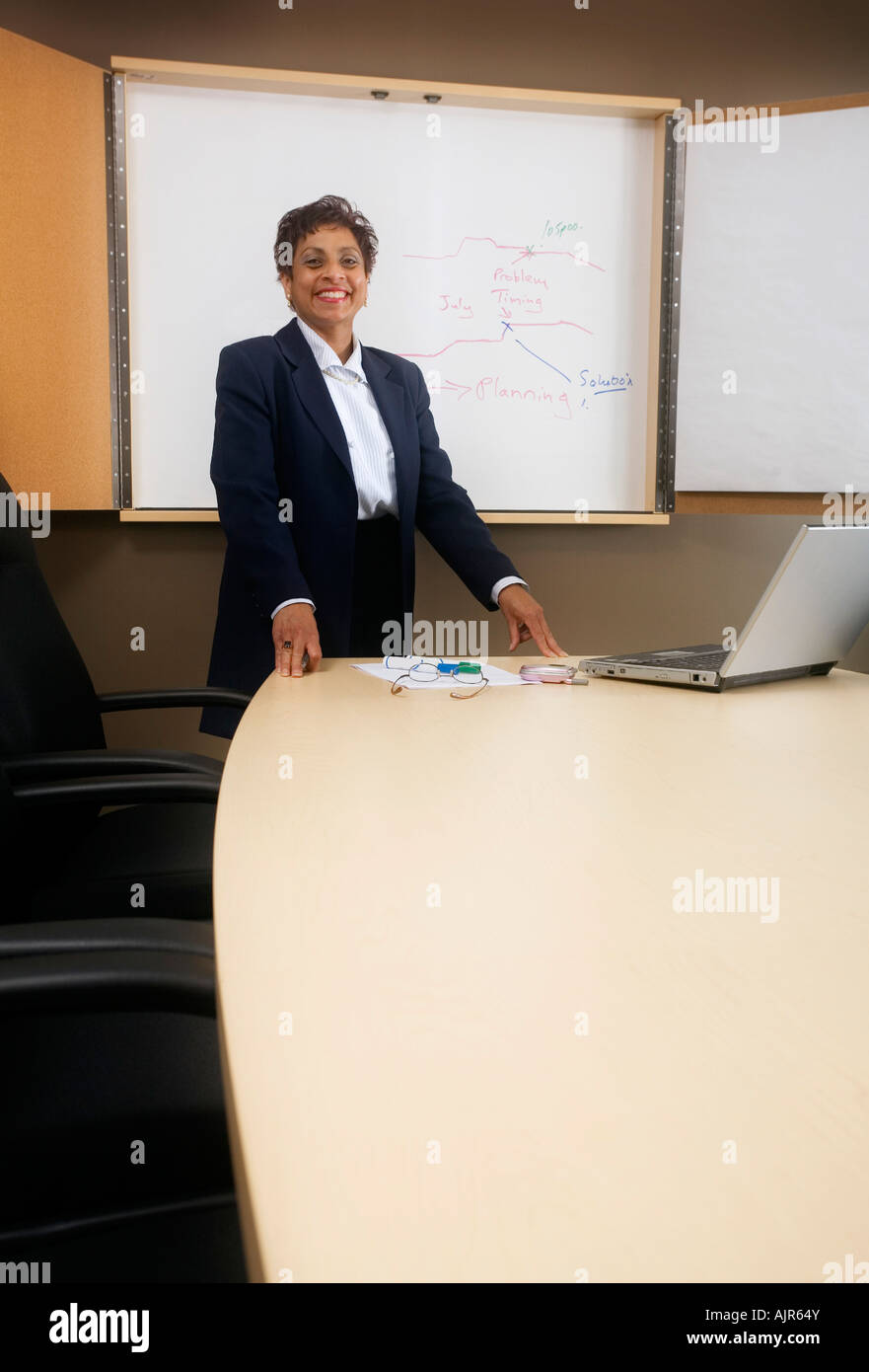 Geschäftsfrau, Vortrag Stockfoto