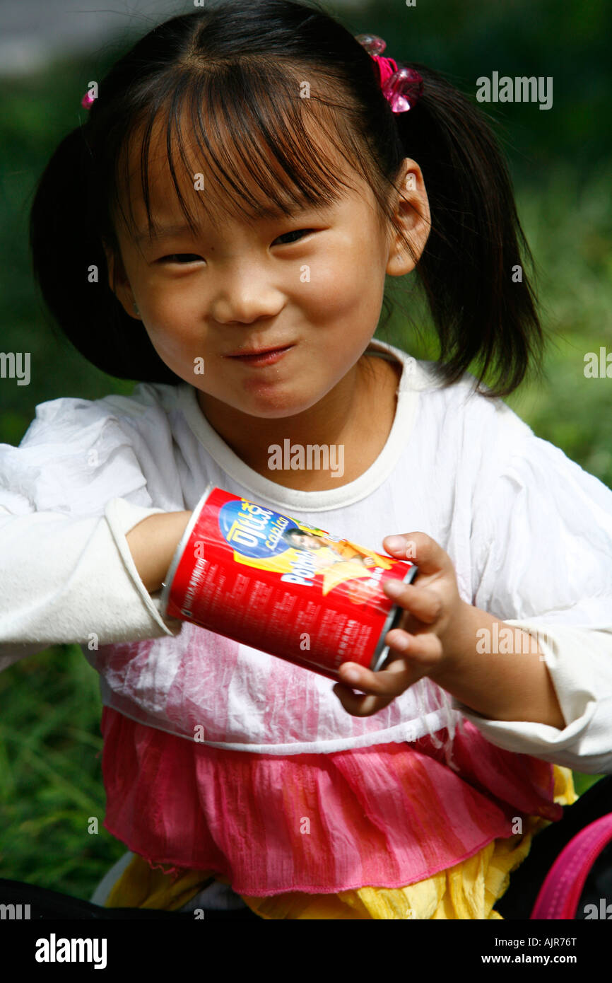 Porträt des jungen Mädchens Peking China Stockfoto