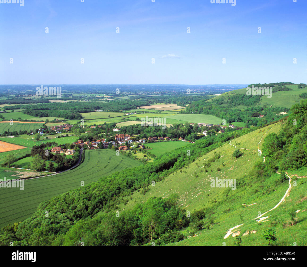 GB SUSSEX SOUTH DOWNS DEVILS DYKE POYNINGS DORF Stockfoto
