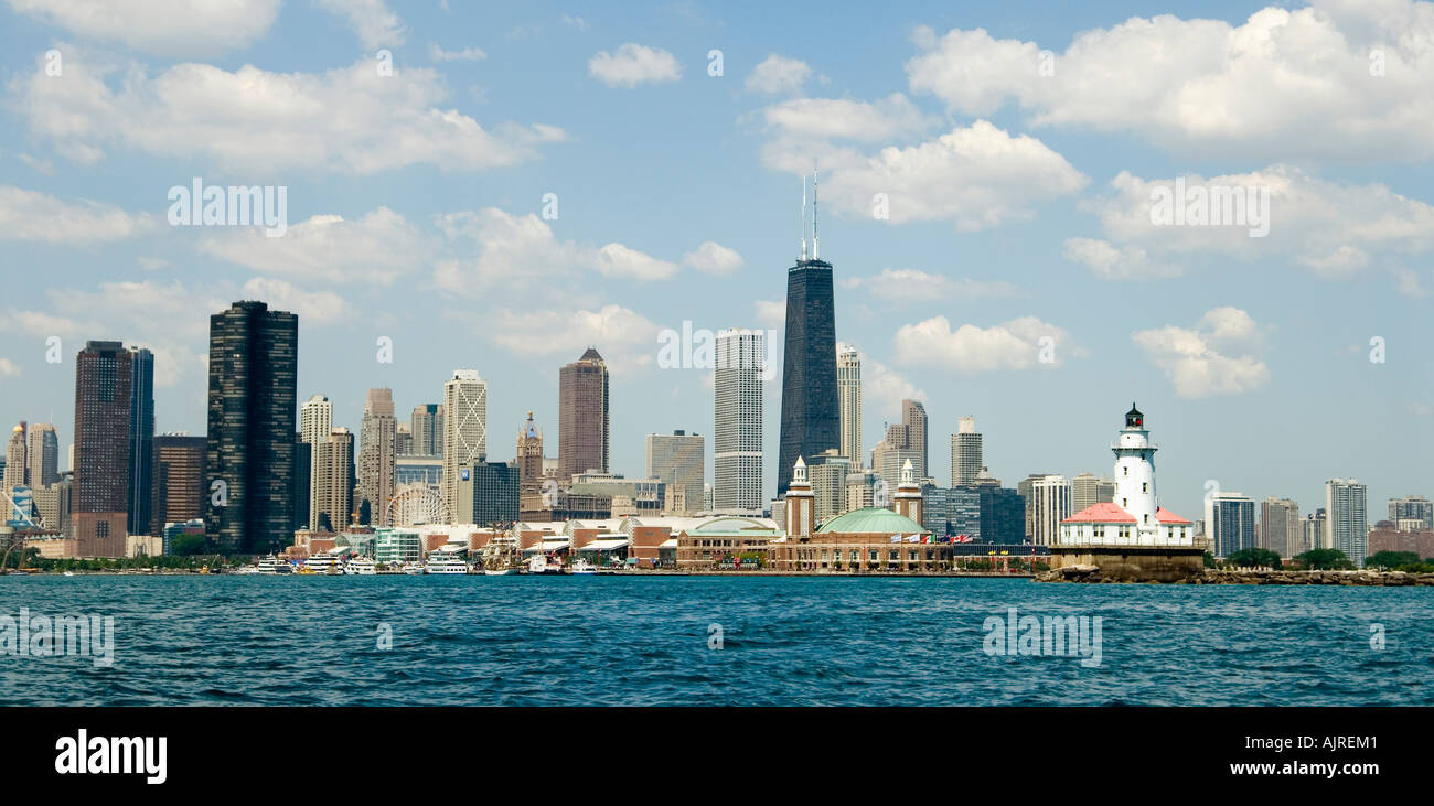 Chicago Panorama, Illinois, USA Stockfoto