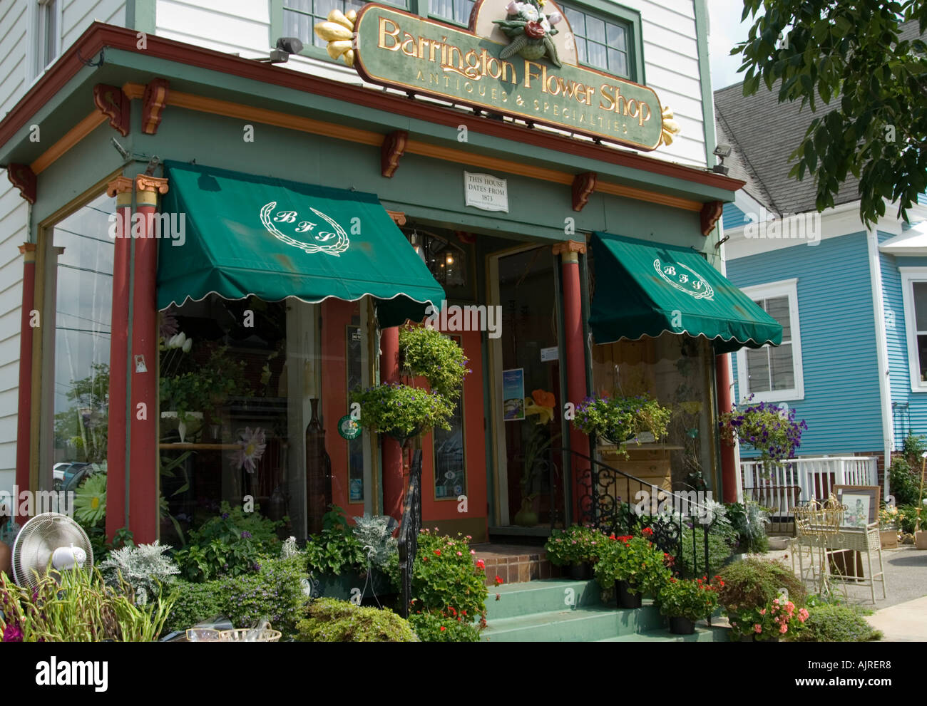 Flower Shop-Storefront Stockfoto