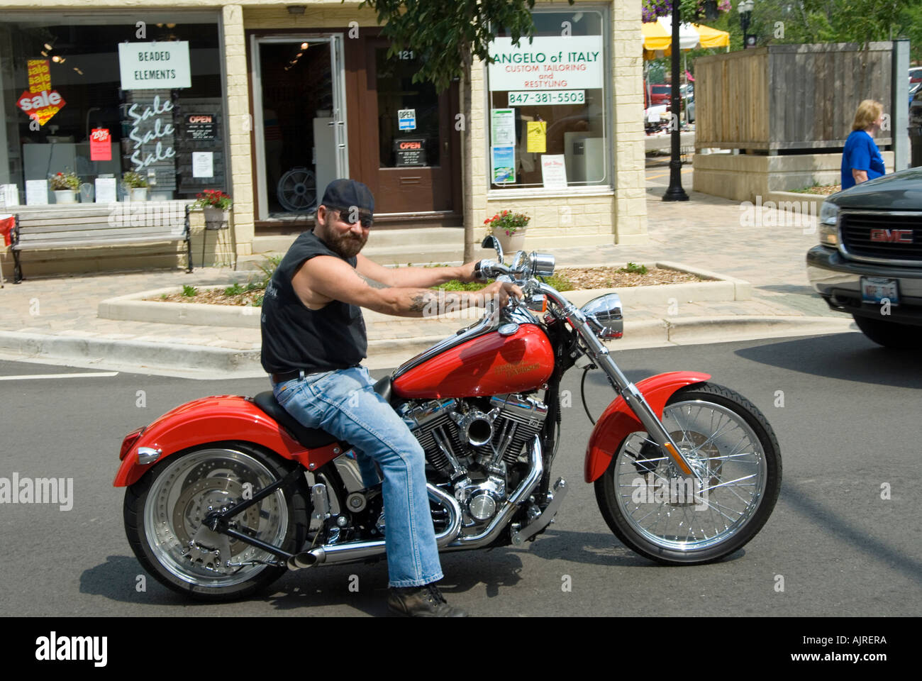 Harley davidson biker guy Fotos und Bildmaterial in hoher Auflösung