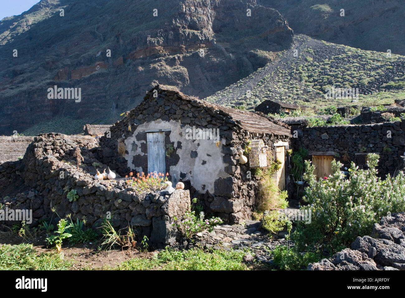 Spanien, El Hierro, Museumsdorf Guinea. Guinea war die erste europäische Siedlung auf der Insel El Hierro im 15 Jahrhundert Stockfoto