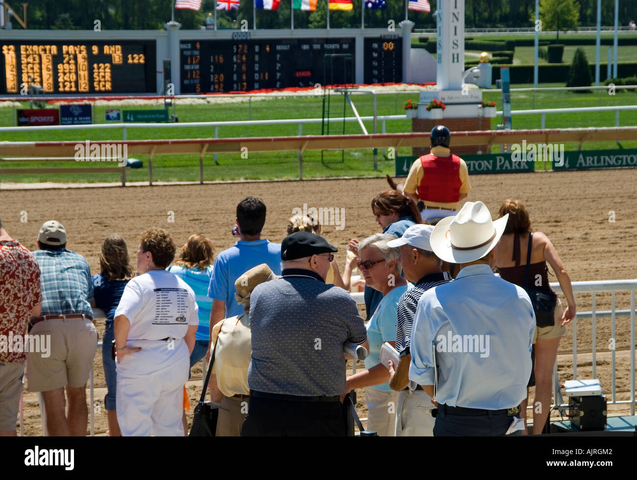 Horse Racing Fans Stockfoto