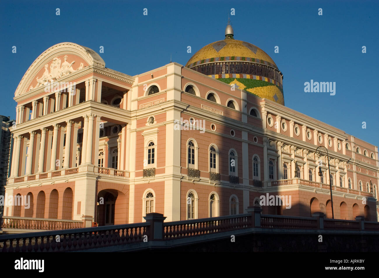 Amazon Theater Opernhaus Baujahr 1896 während des Kautschukbooms Manaus Amazonas Brasilien Stockfoto
