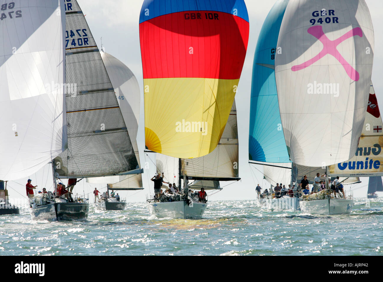 Wenig Großbritannien Cup Segelregatta Cowes Isle Of Wight England UK Stockfoto