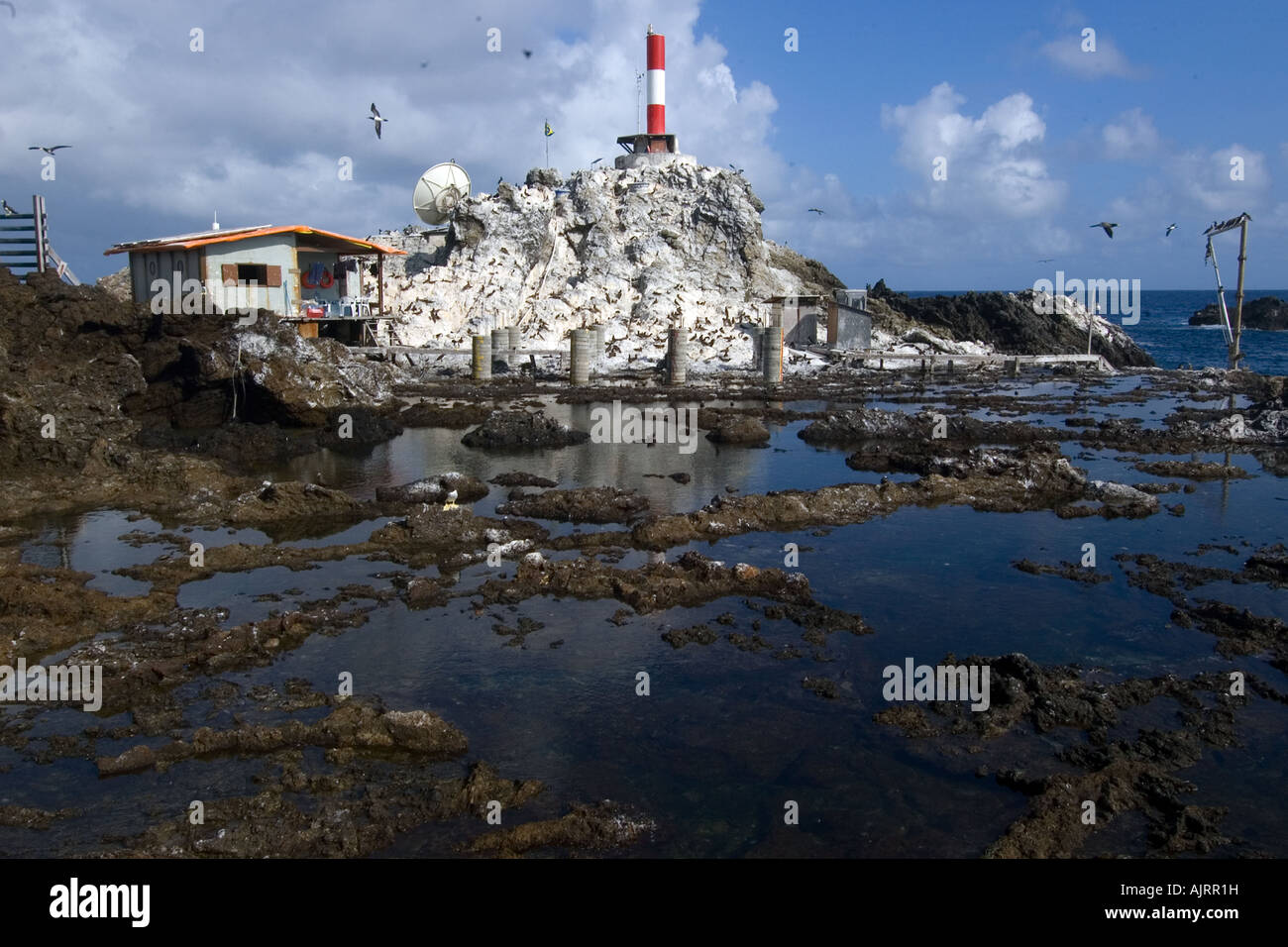 Feld-Forschungs-Station St. Peter und St. Paul s rockt Atlantik Brasilien Stockfoto