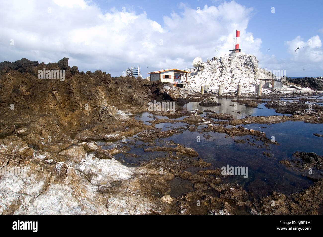 Feld-Forschungs-Station St. Peter und St. Paul s rockt Atlantik Brasilien Stockfoto