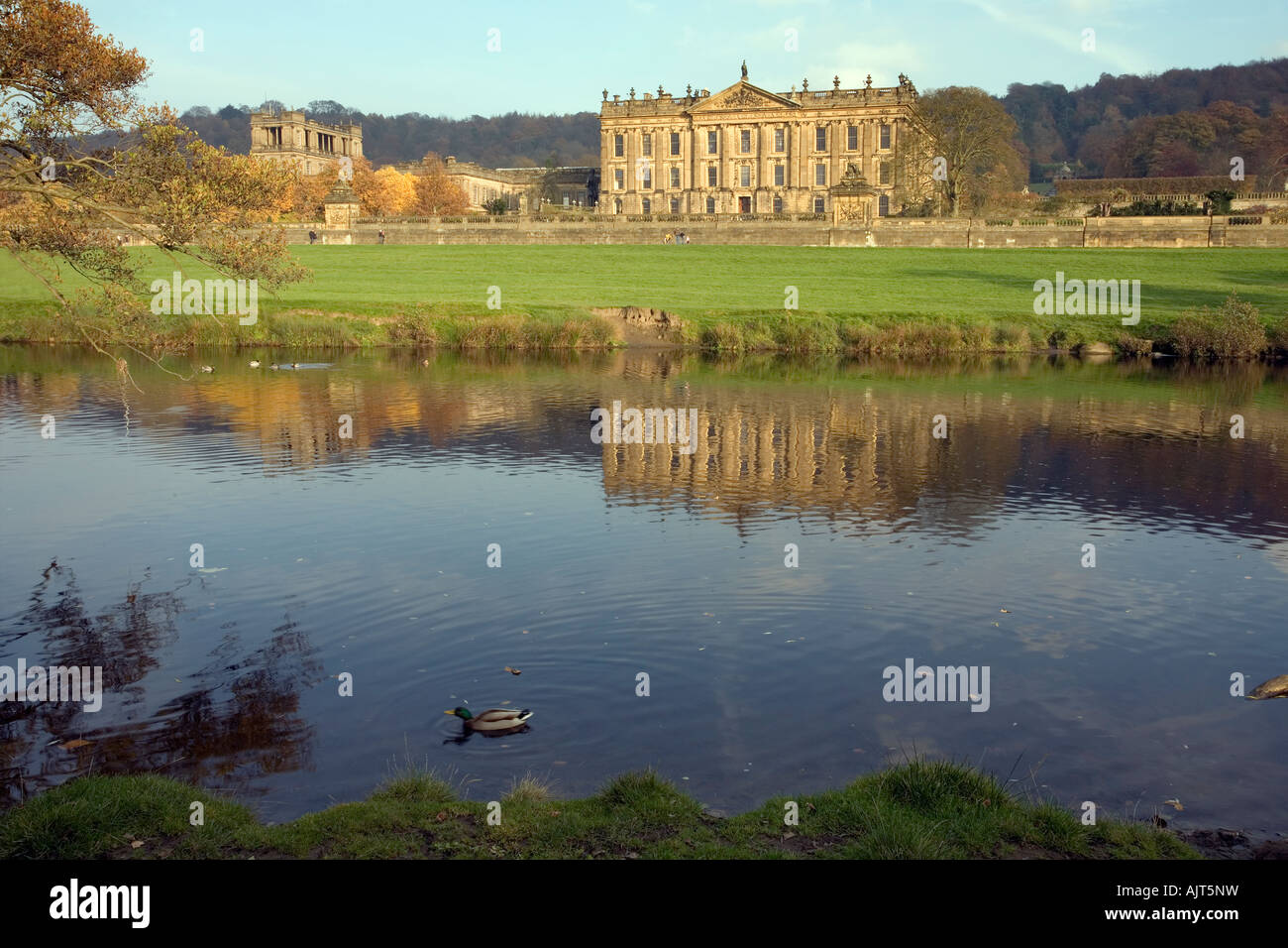 Chatsworth House in Derbyshire, England Stockfoto