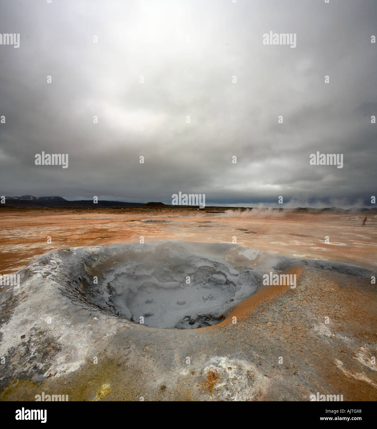 Geothermische Gebiet, Hverarond, Myvatn Gebiet, Island Stockfoto