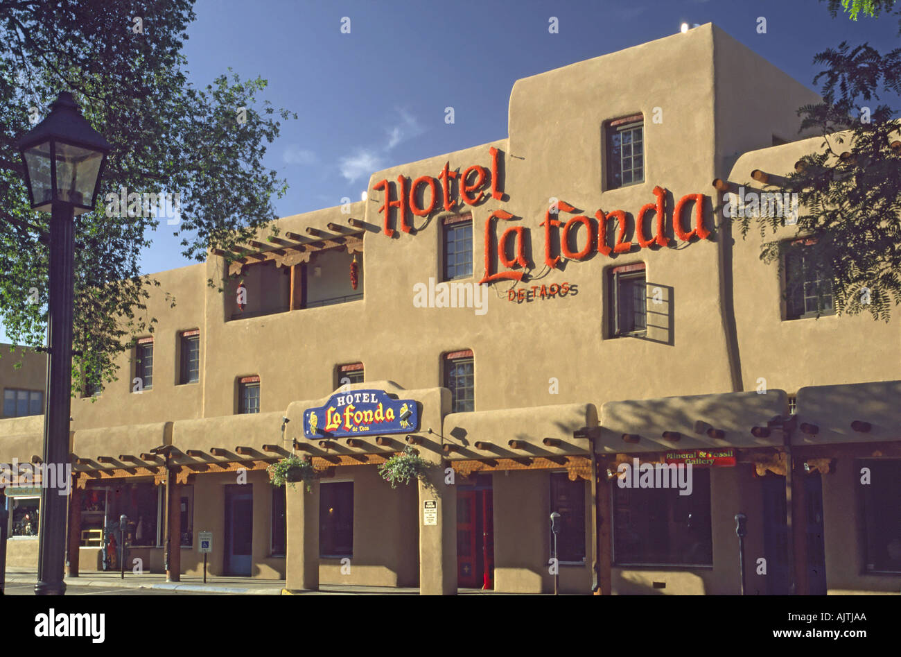 Das Hotel La Fonda Im Plaza In Taos New Mexico Usa Stockfotografie Alamy