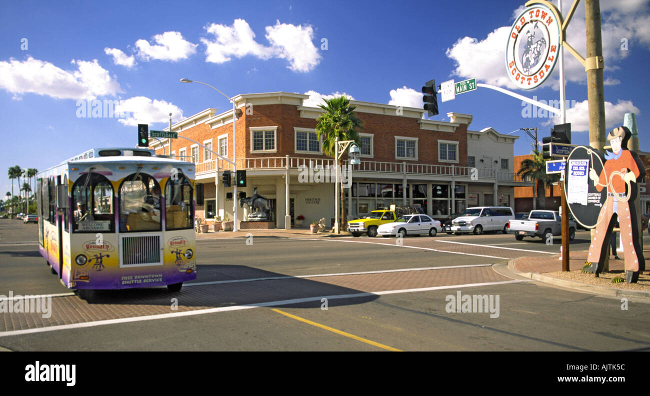 Wagen am Main Street, Kunstbezirk, Scottsdale, Arizona, USA Stockfoto