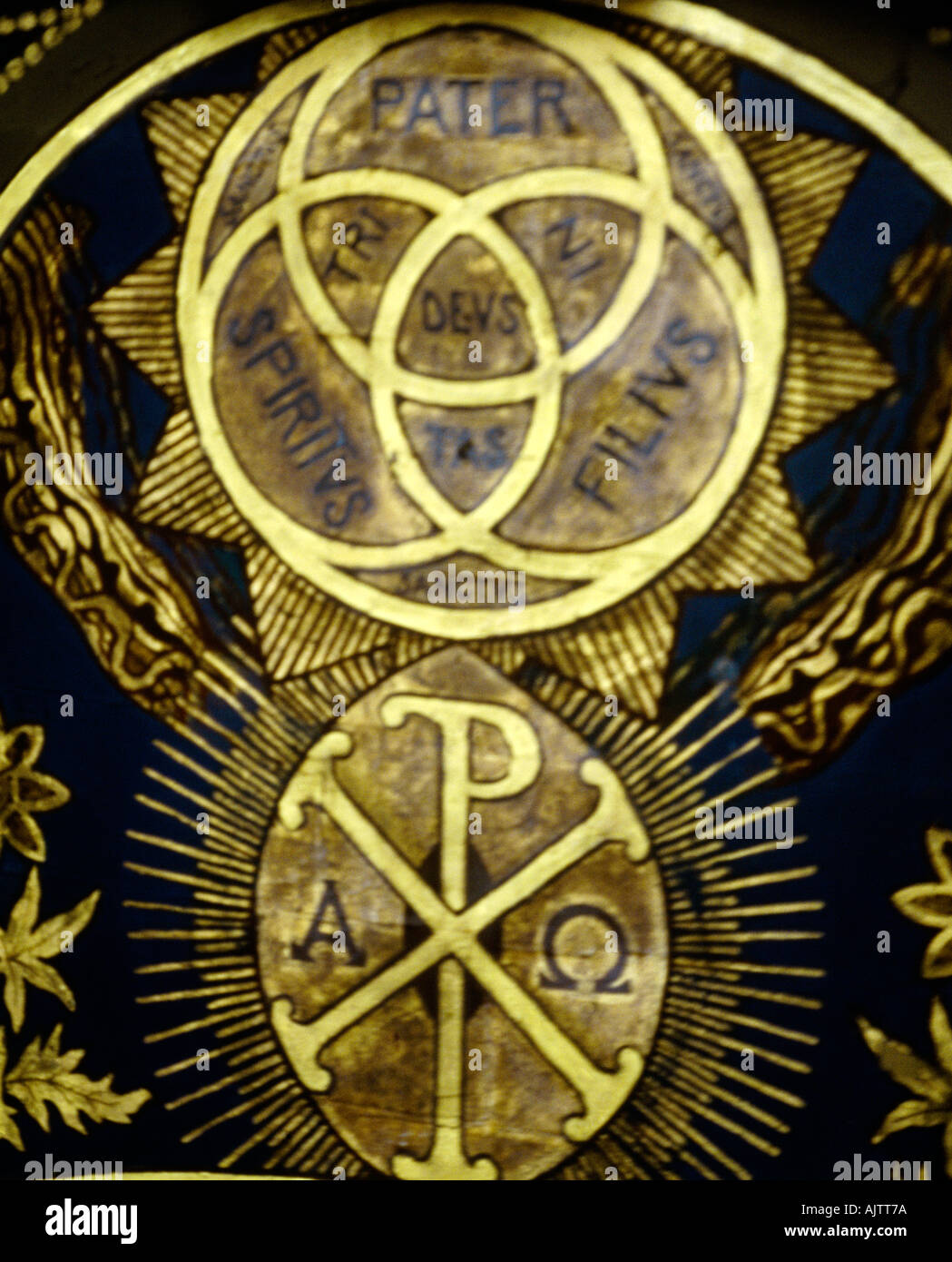Amsterdam Holland Str. Nicholas Kirche bischöflichen Symbol Trinity Symbol Stockfoto