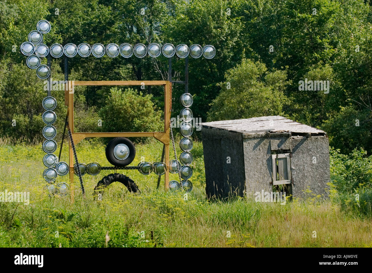 Zeichen für Radkappe Händler in Ihrer Nähe Schoharie New York Stockfoto