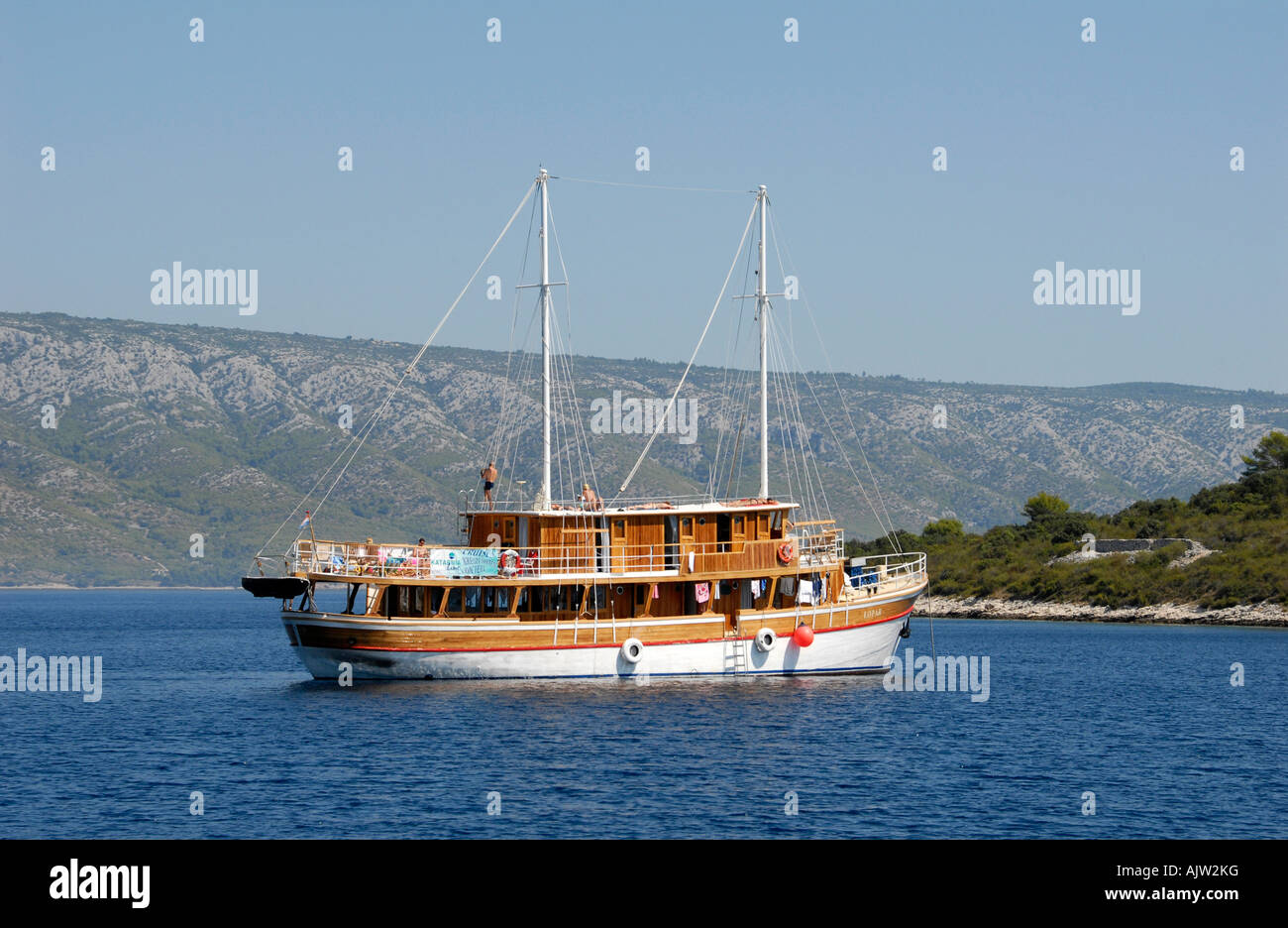 Genuss-Kreuzfahrt Scedro Dalmatien Kroatien Stockfoto