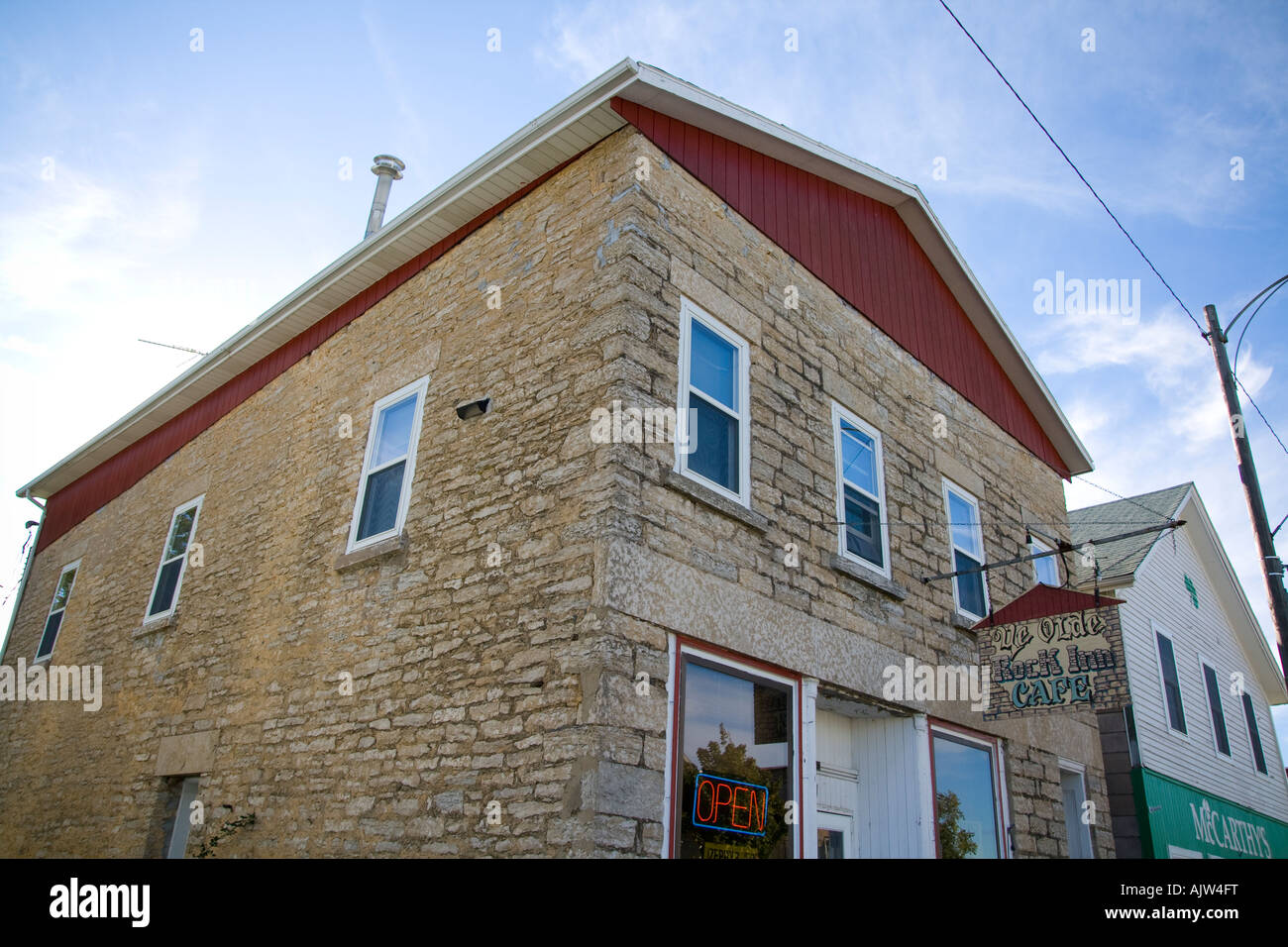 Rock Inn Cafe Benton Wisconsin Stockfoto