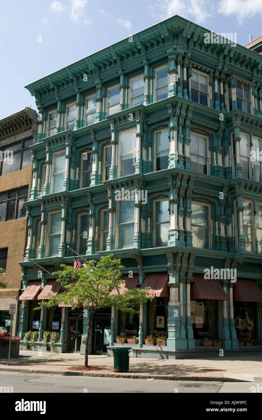 Gusseisen Fassade Gerichtsgebäude Platz Binghamton, New York Stockfoto