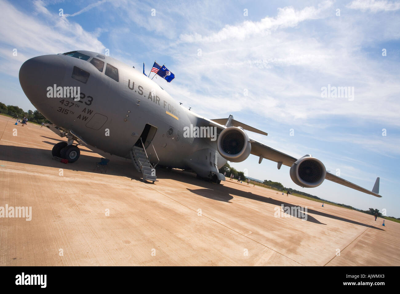 Boeing C-17A Globemaster US Air Force bei Fairford RAF International Air Show Gloucestershire Airshow 2006 Stockfoto
