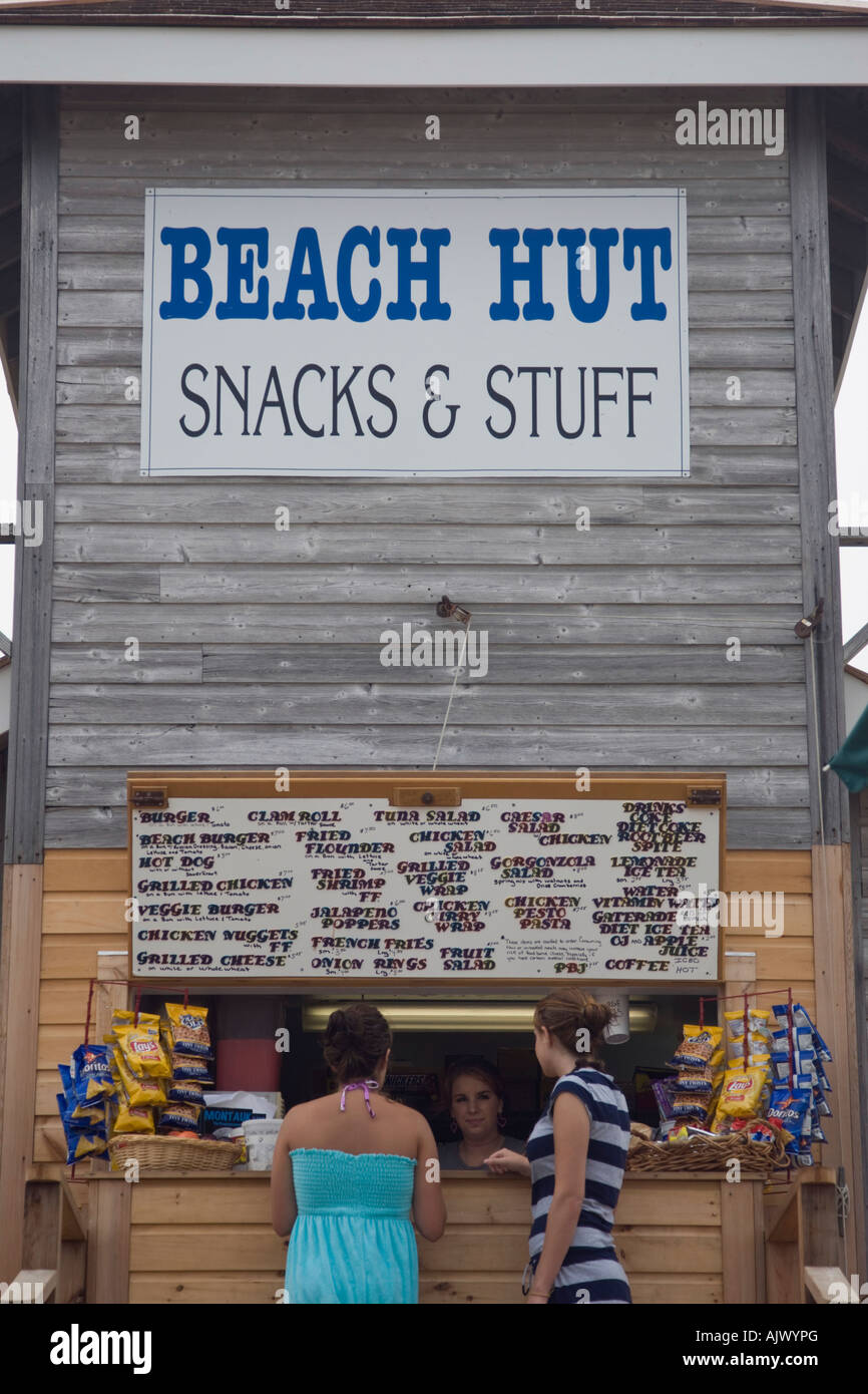 Kunden in einer Snack-bar Stockfoto