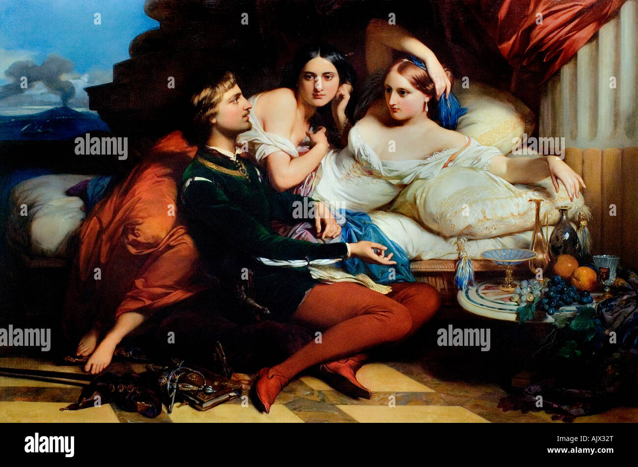 Folge der September Tagen 1830 Grand Place von Brüssel von Egide Charles Gustave, Baron Wappers 1803 1874 belgischen Maler Stockfoto