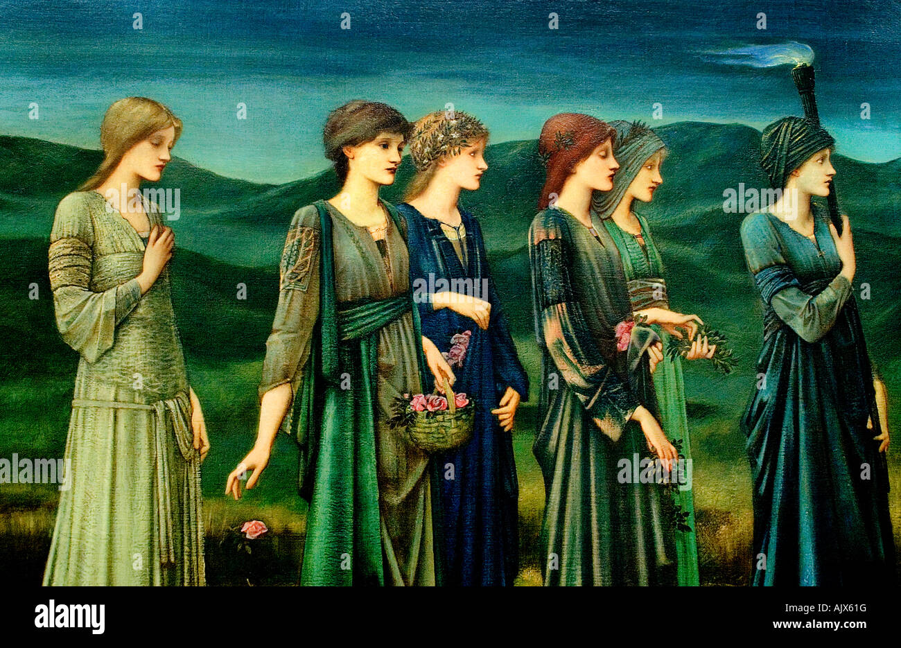 Edward Burne-Jones den Hochzeitszug von Psyche 1895 Belgien Stockfoto