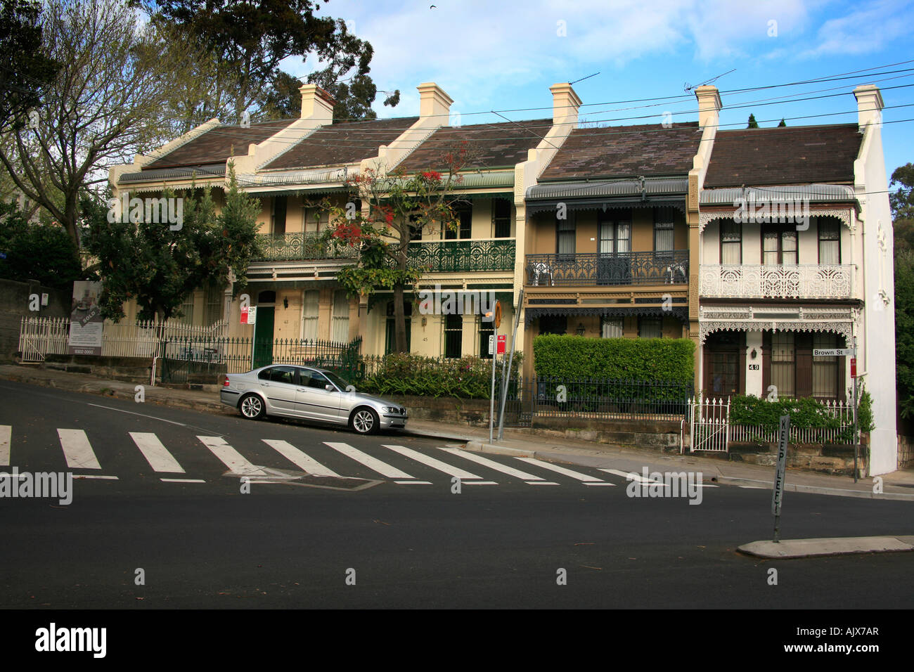 Elegante Reihenhäuser in Paddington Sydney Australia Stockfoto