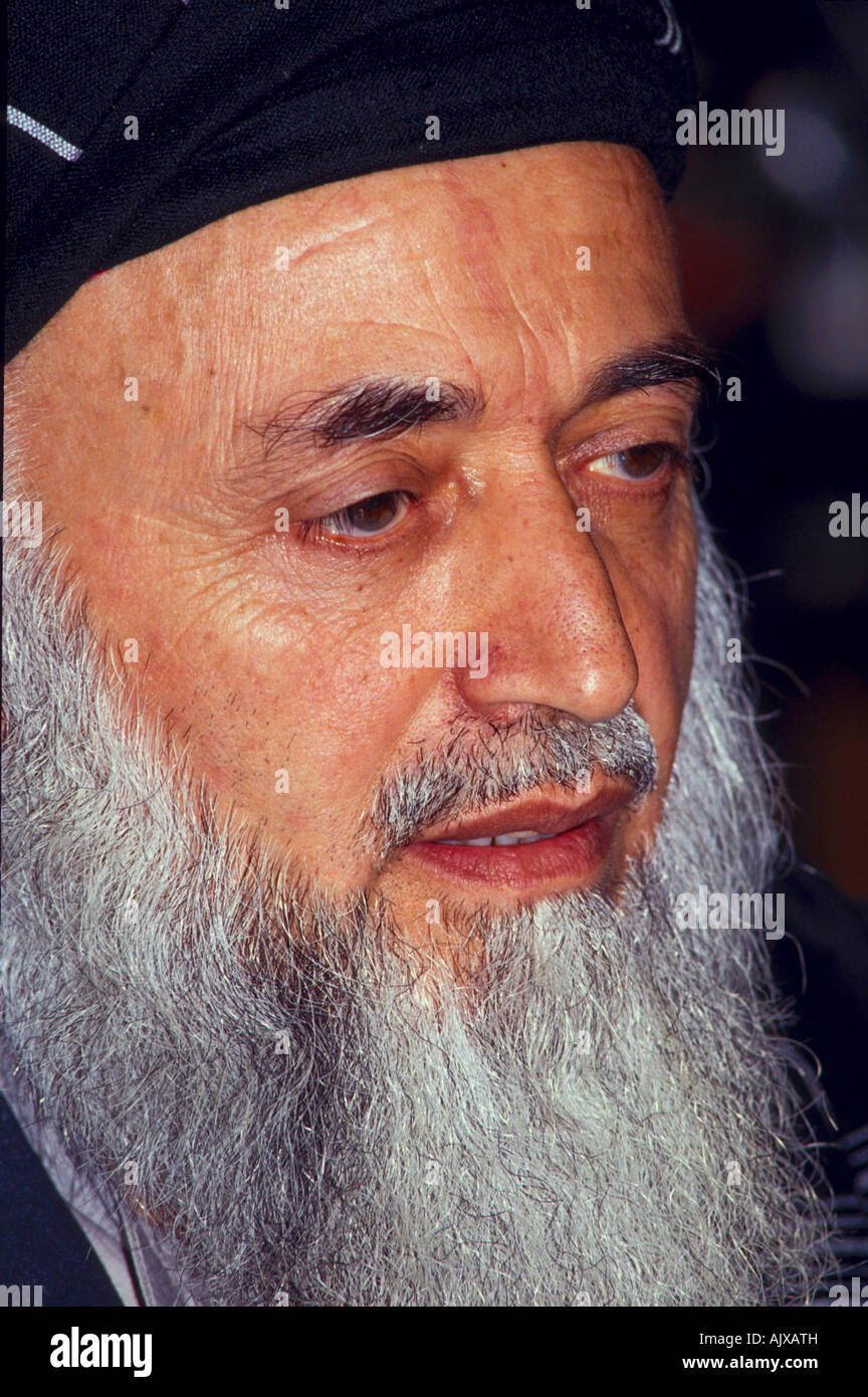 Präsident der islamischen Republik Afghanistan, Burhanuddin Rabbani der Jamiat-e-Islami Partei. Stockfoto