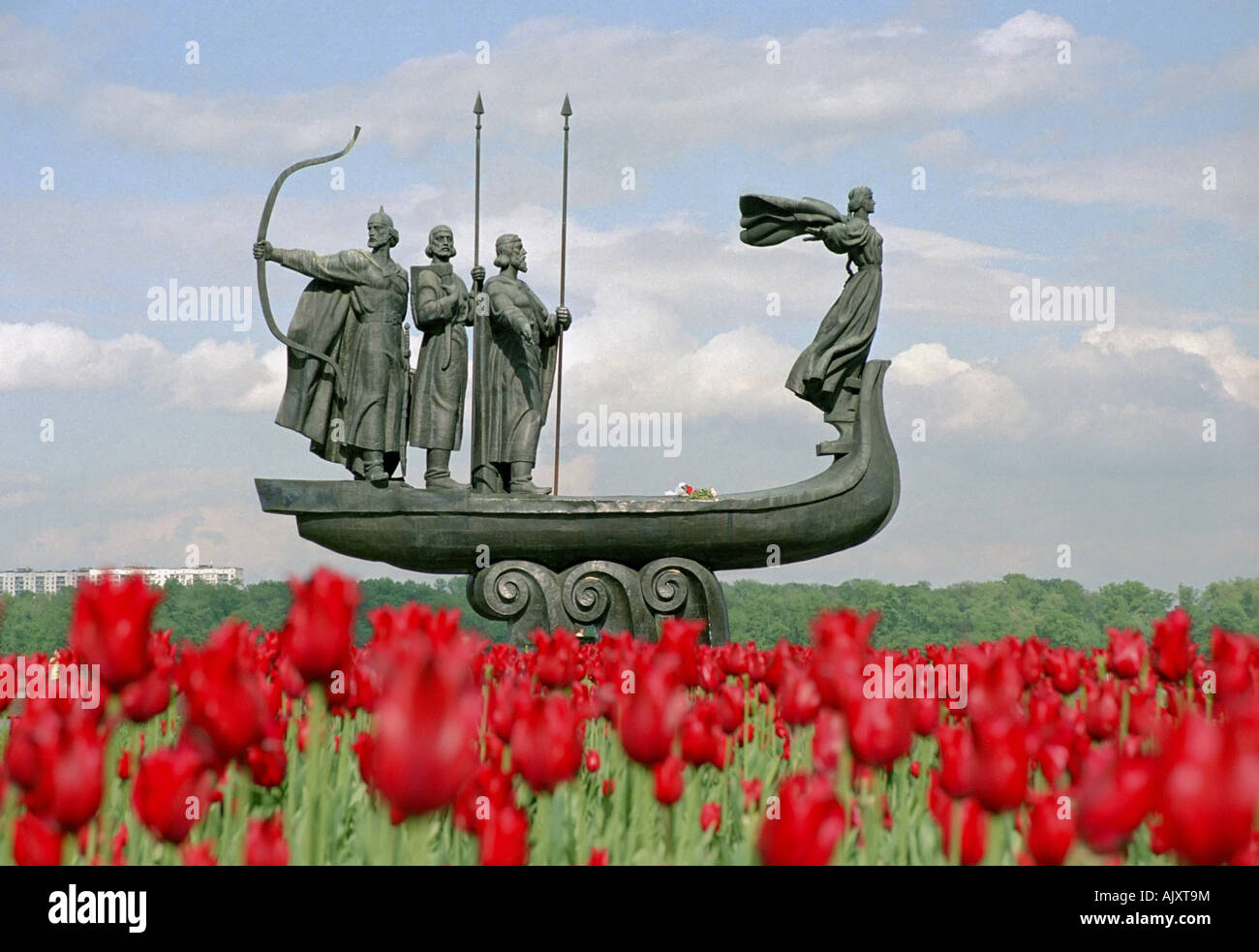 Lybid-Denkmal in Kiew Stockfoto
