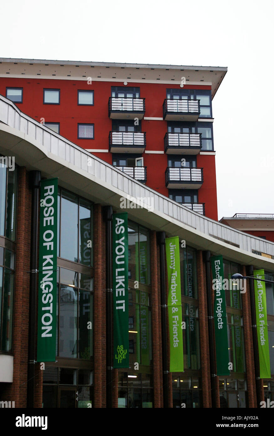 Kingston upon Thames Rose Theatre und Charta Quay Stockfoto
