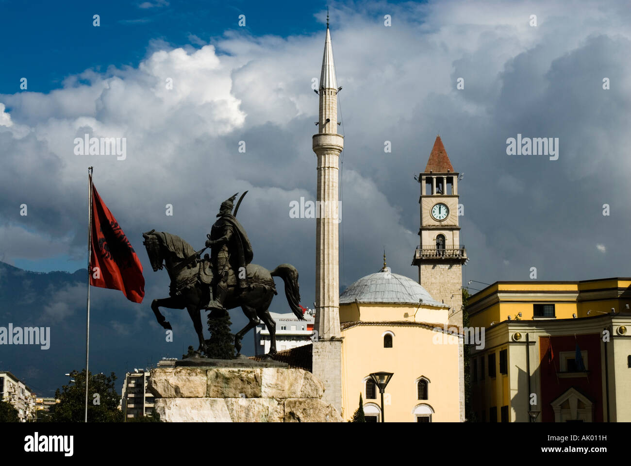 Skanderbeg-Platz, Tirana, Albanien Stockfoto