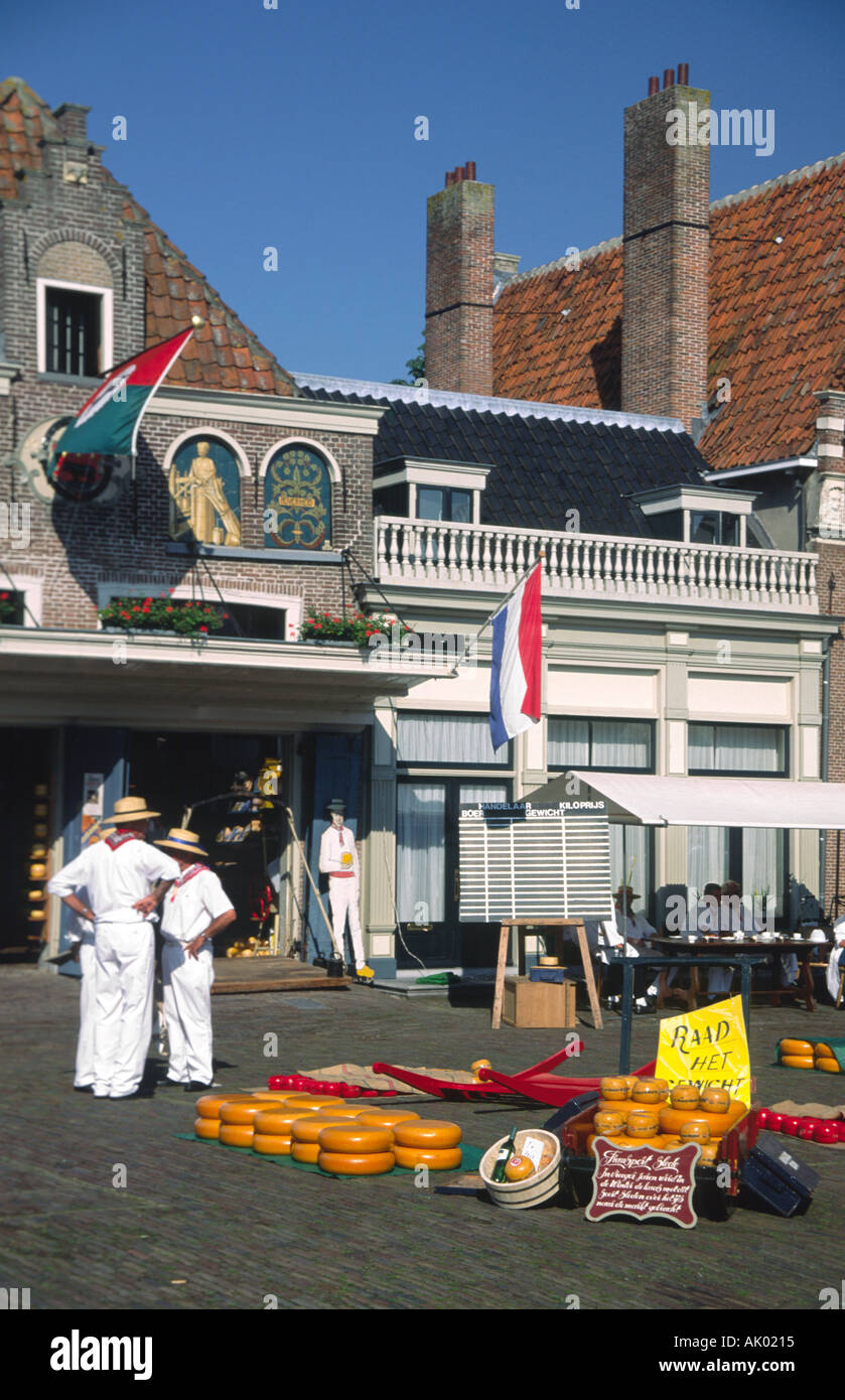 Eine Käse-Markt-Demonstration in Gouda-Niederlande Stockfoto