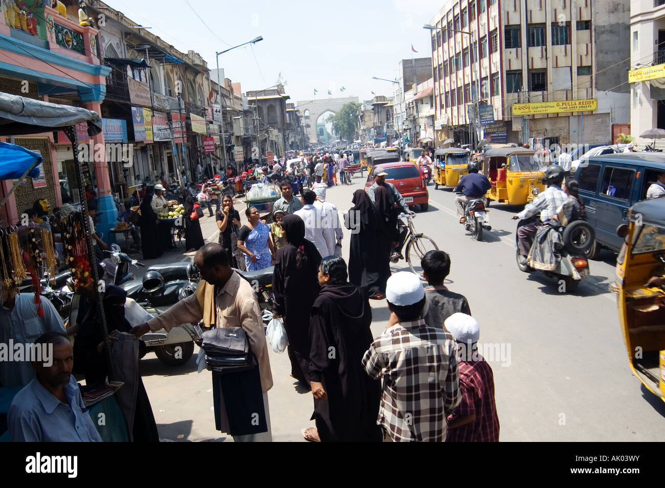 Begum Bazar Hyderabad Indien Stockfoto