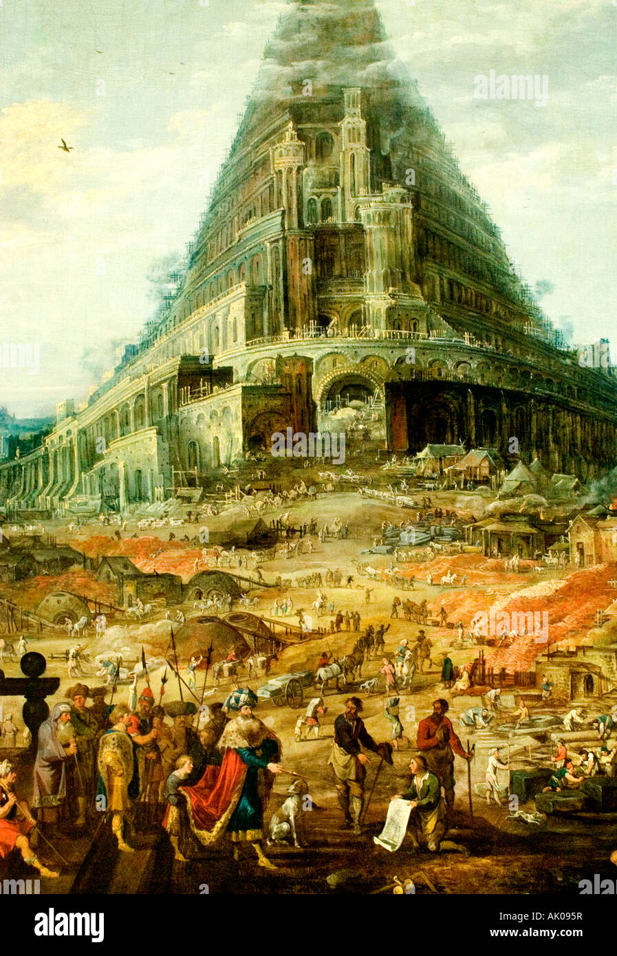 Der Turm von Babel Joos de Momper ll 1564-1635 (Frans Franken ll) Flämisch Belgien Belgien Stockfoto