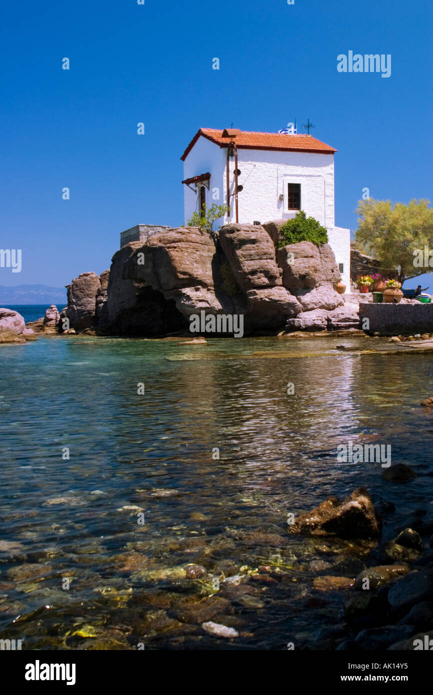 Kirche Panagia Gorgona, Skala Sykamias, Lesbos, griechische Inseln ...