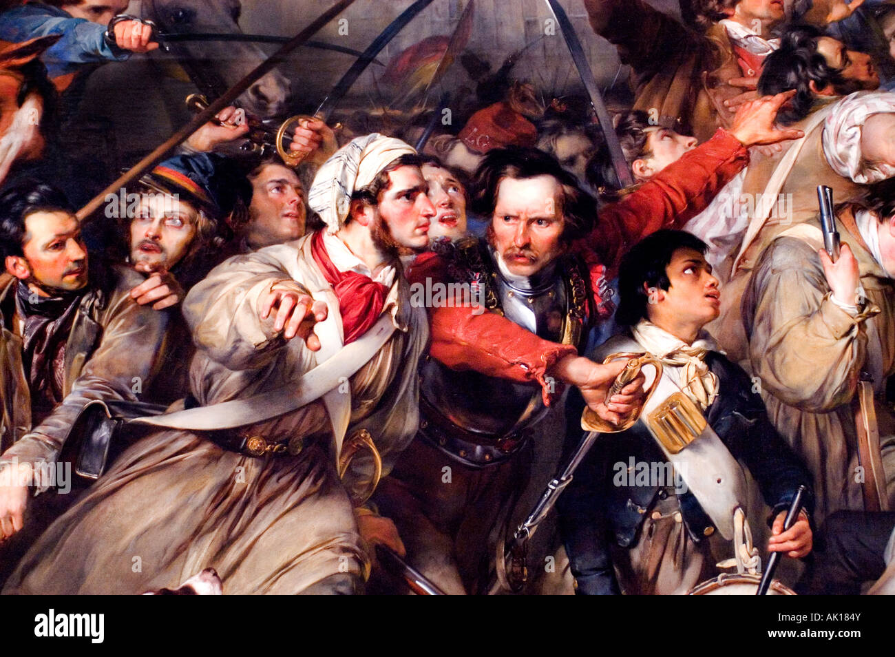 Folge der September Tagen 1830 Grand Place von Brüssel von Egide Charles Gustave, Baron Wappers 1803 1874 belgischen Maler Stockfoto