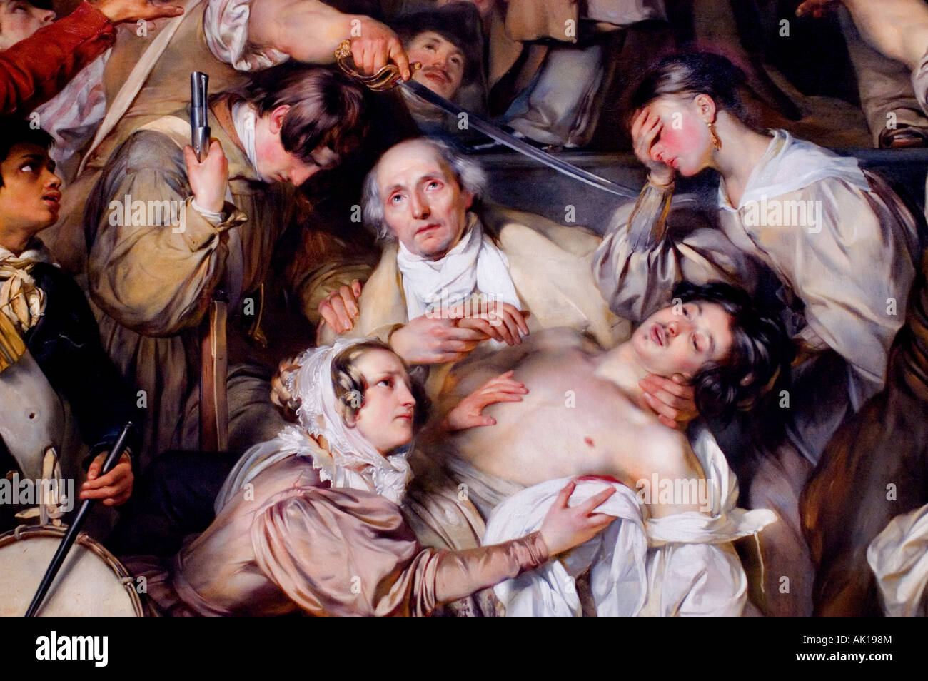 Folge der September Tagen 1830 Grand Place von Brüssel von Egide Charles Gustave, Baron Wappers 1803 1874 belgischen Maler Stockfoto