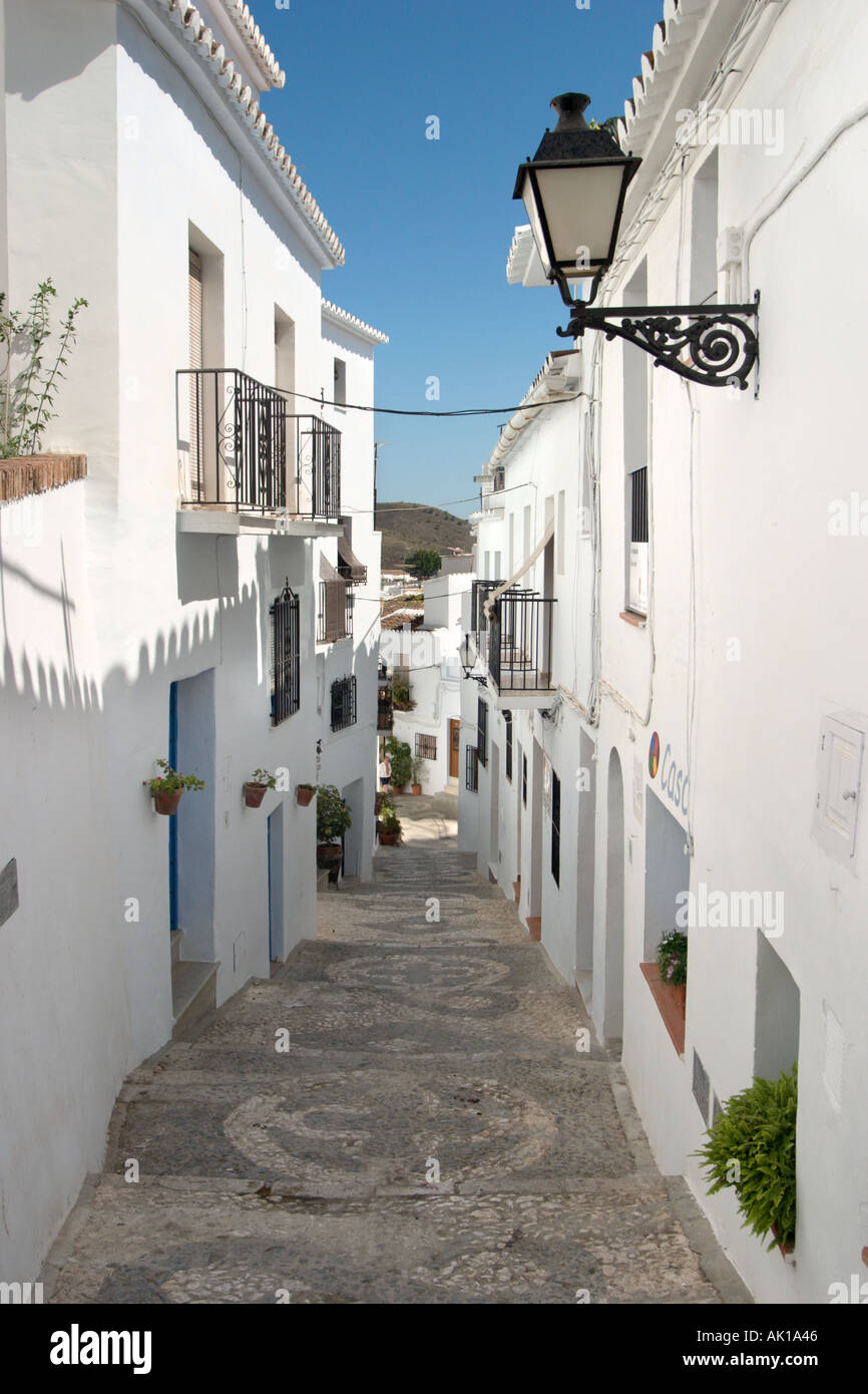 Die historische Altstadt von Frigiliana in der Nähe von Nerja, Costa Del Sol, Andalusien, Spanien Stockfoto