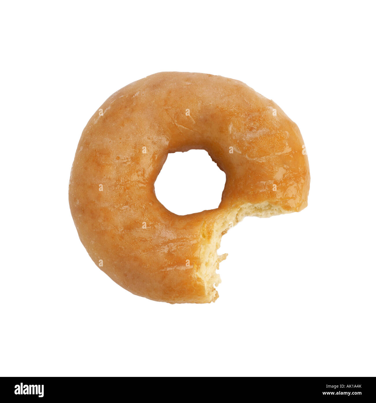 Ring-Donut mit Biss herausgenommen Stockfoto