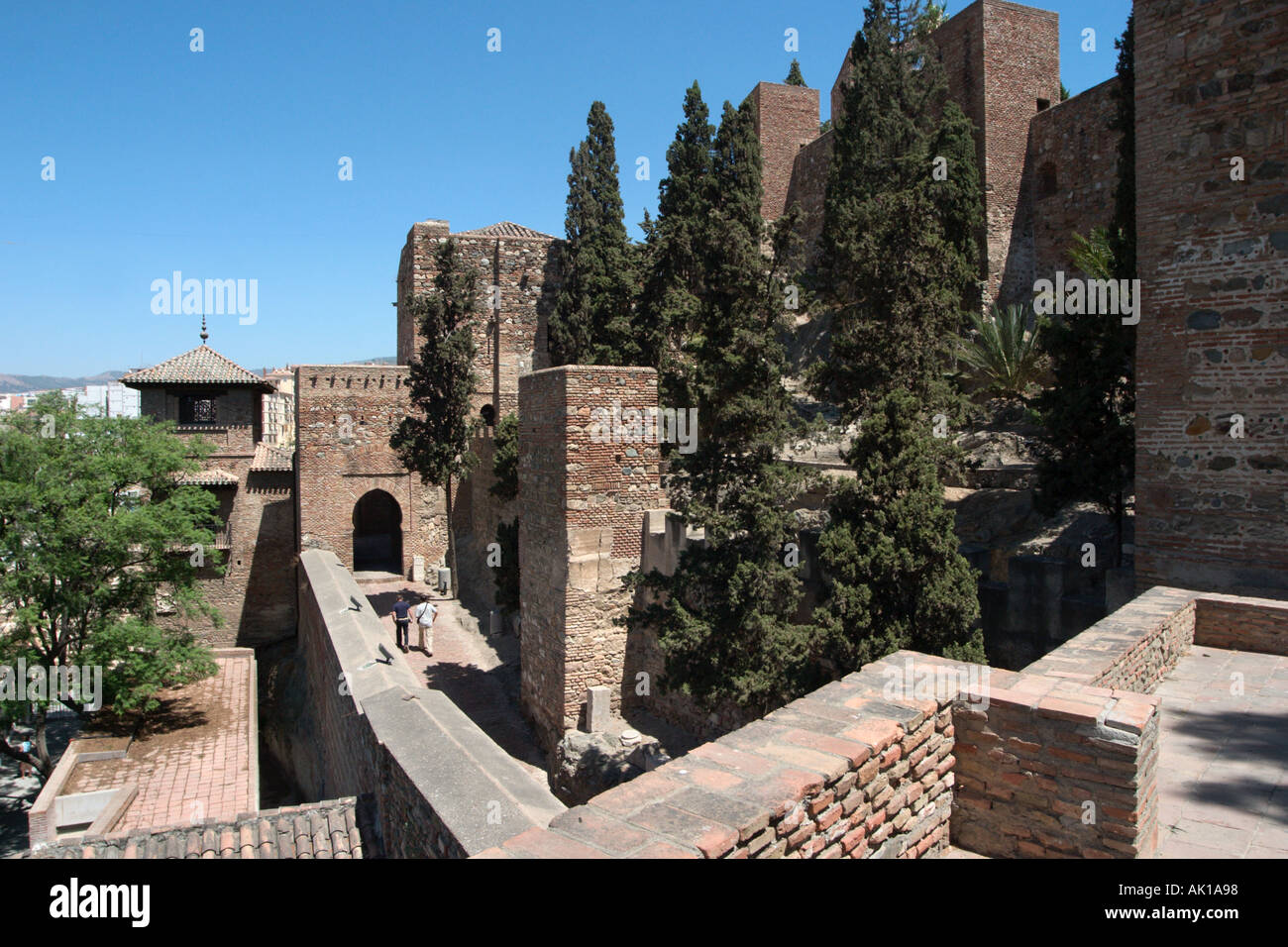 Alcazaba, Malaga, Costa Del Sol, Andalusien, Spanien Stockfoto